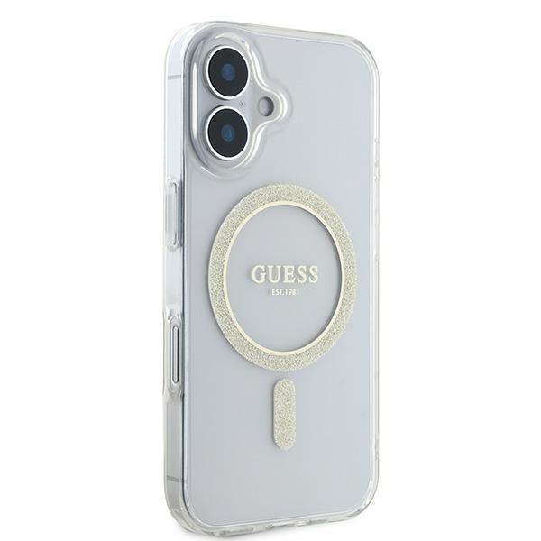 Muu telefoni lisavarustus Guess Apple Guess IML Glitter Circle MagSafe iPhone 16 Case - Clear