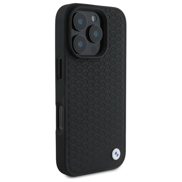 Other Phone Accessory BMW BMW BMHMP16L23RDDK iPhone 16 Pro 6.3" black/black hardcase Sign Leather Diamond Metal Logo MagSafe