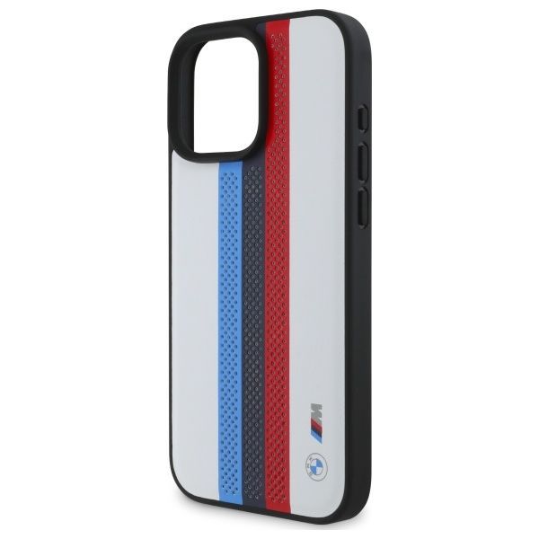 Muu telefoni lisavarustus BMW BMW BMHMP16X23PUPTH iPhone 16 Pro Max 6.9" white/white hardcase M Perf. Tricolor Printed Stripes MagSafe