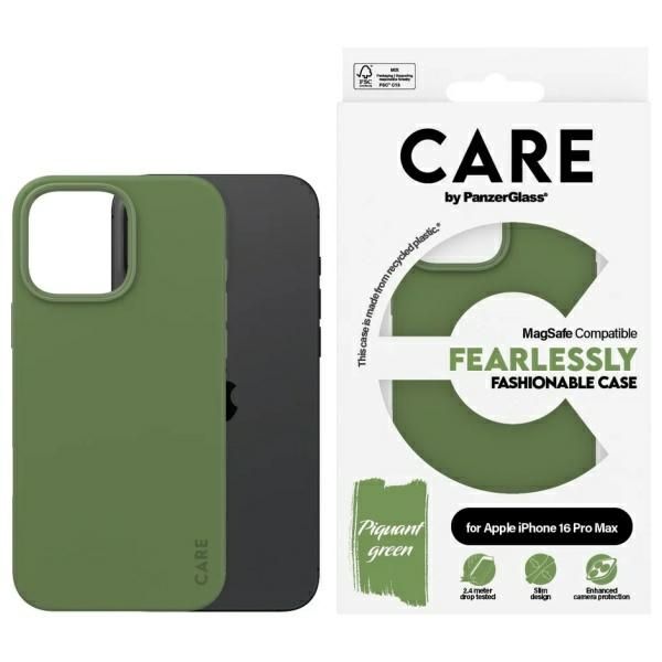 Other Phone Accessory Panzer Glass CARE by PanzerGlass Fashion Case iPhone 16 Pro Max 6.9" green/green MagSafe 1388