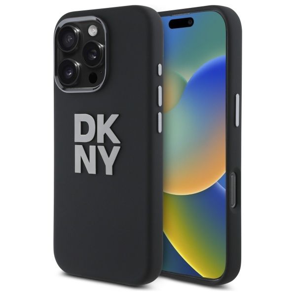 Other Phone Accessory DKNY DKNY DKHCP16LSMCBSK iPhone 16 Pro 6.3" black/black hardcase Liquid Silicone Metal Logo