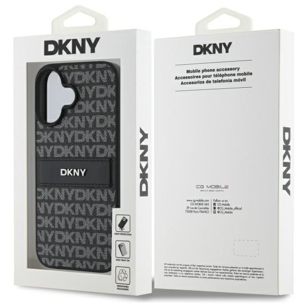Muu telefoni lisavarustus DKNY DKNY DKHCP16SPRTHSLK iPhone 16 6.1" black/black hardcase Texture Pattern Tonal Stripe