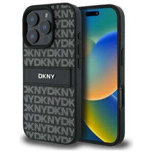 Kitas telefono priedas DKNY  DKNY DKHCP16XPRTHSLK iPhone 16 Pro Max 6.9" black/black hardcase Texture Pattern Tonal Stripe 