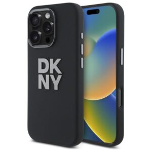 Kitas telefono priedas DKNY  DKNY DKHCP16XSMCBSK iPhone 16 Pro Max 6.9" black/black hardcase Liquid Silicone Metal Logo 