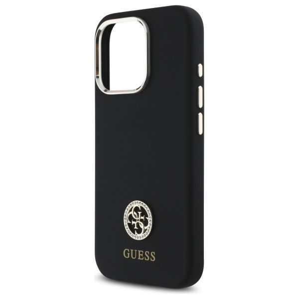 Muu telefoni lisavarustus Guess Guess GUHCP16LM4DGPK iPhone 16 Pro 6.3" black/black hardcase Silicone Logo Strass 4G