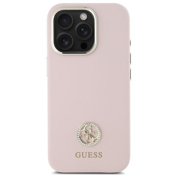 Muu telefoni lisavarustus Guess Guess GUHCP16LM4DGPP iPhone 16 Pro 6.3" light pink/pink hardcase Silicone Logo Strass 4G