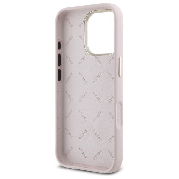 Muu telefoni lisavarustus Guess Guess GUHCP16LM4DGPP iPhone 16 Pro 6.3" light pink/pink hardcase Silicone Logo Strass 4G