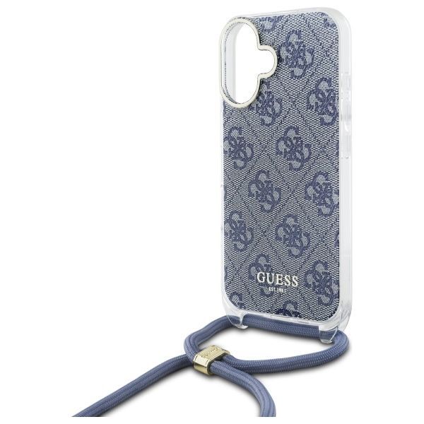 Other Phone Accessory Guess Guess GUHCP16SHC4SEB iPhone 16 6.1" blue/blue hardcase Crossbody Cord 4G Print
