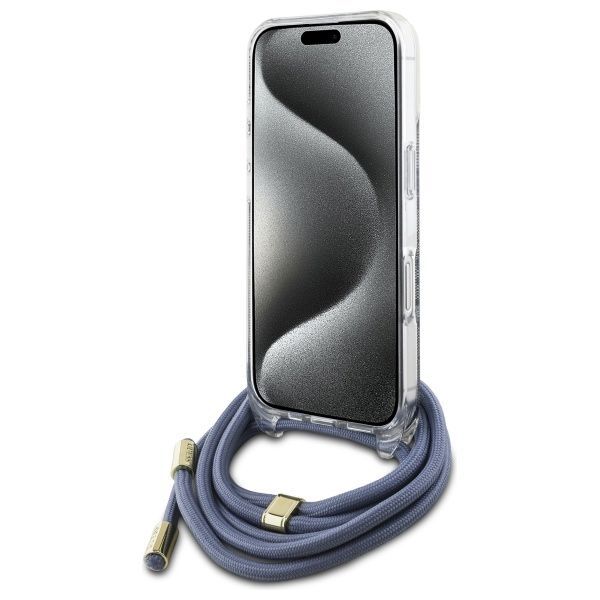 Other Phone Accessory Guess Guess GUHCP16SHC4SEB iPhone 16 6.1" blue/blue hardcase Crossbody Cord 4G Print