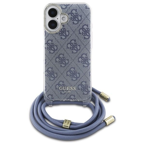 Other Phone Accessory Guess Guess GUHCP16SHC4SEB iPhone 16 6.1" blue/blue hardcase Crossbody Cord 4G Print
