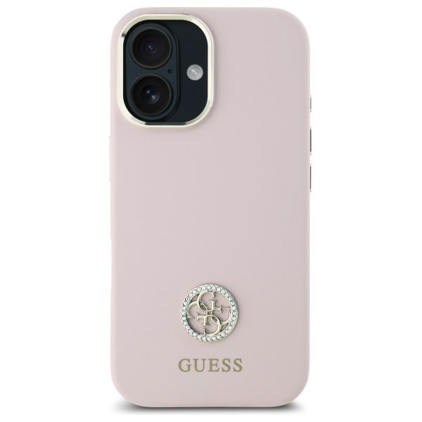 Other Phone Accessory Guess Guess GUHCP16SM4DGPP iPhone 16 6.1" light pink/pink hardcase Silicone Logo Strass 4G
