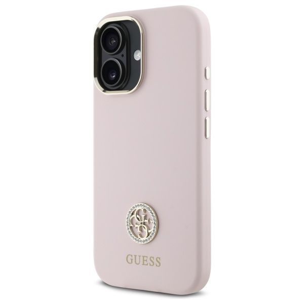 Other Phone Accessory Guess Guess GUHCP16SM4DGPP iPhone 16 6.1" light pink/pink hardcase Silicone Logo Strass 4G