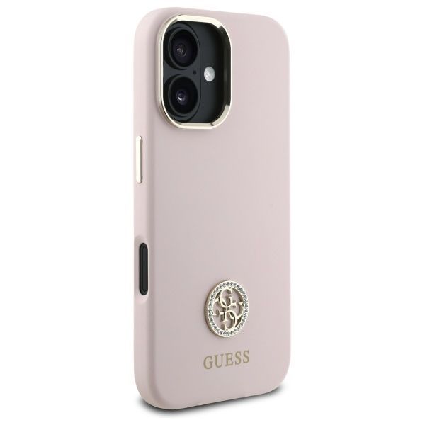 Other Phone Accessory Guess Guess GUHCP16SM4DGPP iPhone 16 6.1" light pink/pink hardcase Silicone Logo Strass 4G