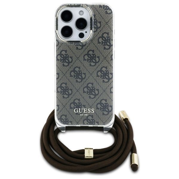 Muu telefoni lisavarustus Guess Guess GUHCP16XHC4SEW iPhone 16 Pro Max 6.9" brown/brown hardcase Crossbody Cord 4G Print