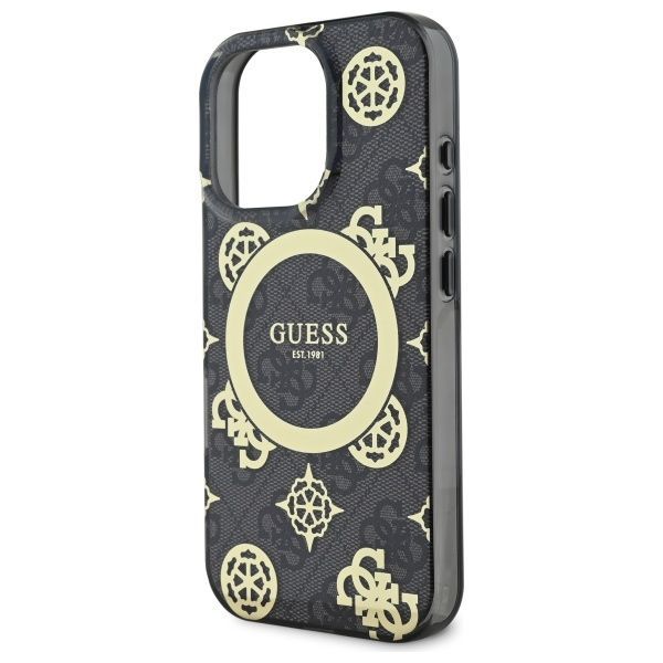 Muu telefoni lisavarustus Guess Guess GUHMP16LH4PYEEK iPhone 16 Pro 6.3" black/black hardcase IML Peony On 4G Background MagSafe