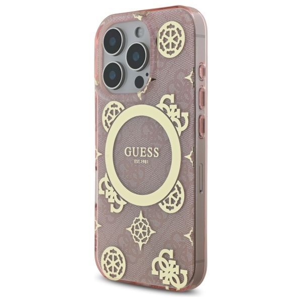 Muu telefoni lisavarustus Guess Guess GUHMP16LH4PYEEP iPhone 16 Pro 6.3" pink hardcase IML Peony On 4G Background MagSafe