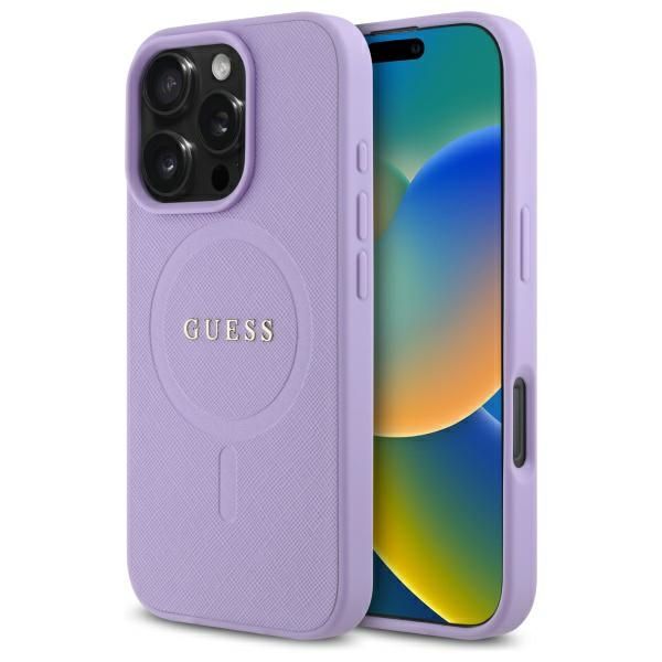Muu telefoni lisavarustus Guess Guess GUHMP16LPSAHMCU iPhone 16 Pro 6.3" purple/purple hardcase Saffiano MagSafe