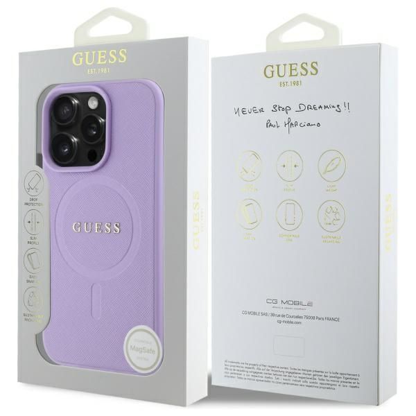 Muu telefoni lisavarustus Guess Guess GUHMP16LPSAHMCU iPhone 16 Pro 6.3" purple/purple hardcase Saffiano MagSafe
