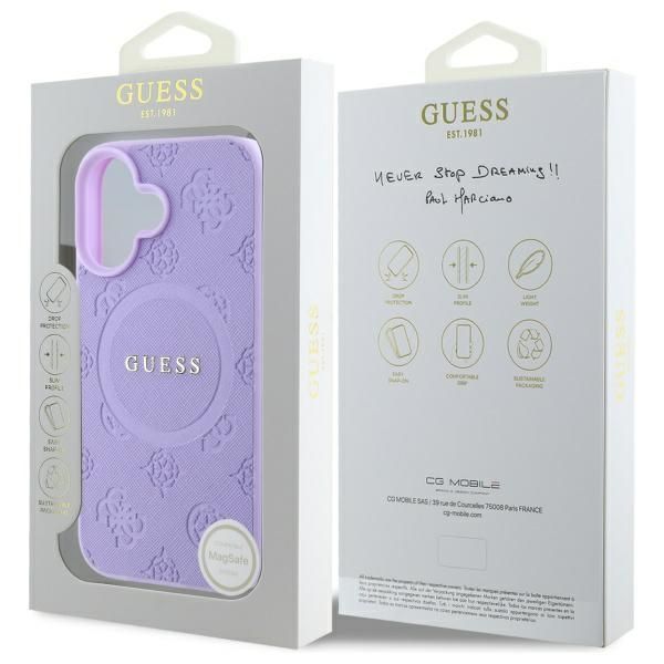 Muu telefoni lisavarustus Guess Guess GUHMP16MPSAPSMEU iPhone 16 Plus 6.7" purple/purple hardcase Saffiano Peony Classic Logo MagSafe