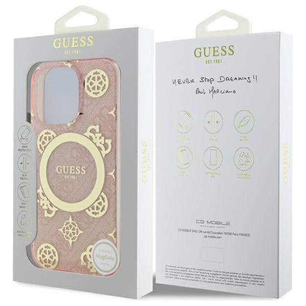 Other Phone Accessory Guess Guess GUHMP16XH4PYEEP iPhone 16 Pro Max 6.9" pink/pink hardcase IML Peony On 4G Background MagSafe