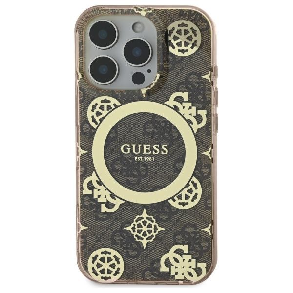 Muu telefoni lisavarustus Guess Guess GUHMP16XH4PYEEW iPhone 16 Pro Max 6.9" brown/brown hardcase IML Peony On 4G Background MagSafe