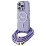 Kitas telefono priedas Guess  Guess GUHMP16XHCTSGNSU iPhone 16 Pro Max 6.9" purple/purple hardcase Crossbody Cord Script MagSafe