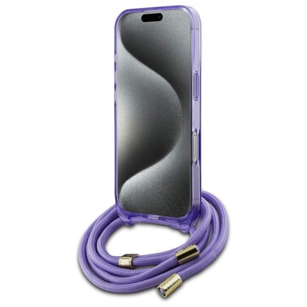 Muu telefoni lisavarustus Guess Guess GUHMP16XHCTSGNSU iPhone 16 Pro Max 6.9" purple/purple hardcase Crossbody Cord Script MagSafe