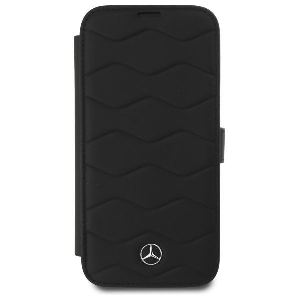 Muu telefoni lisavarustus Mercedes-Benz Mercedes MB Waves Leather Case for iPhone 16 Pro Max - Black