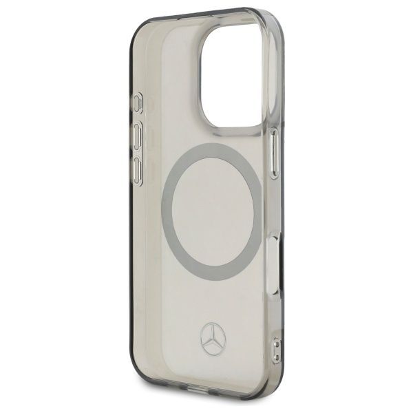 Cits mobilo telefonu aksesuārs Mercedes-Benz Mercedes Silver Ring MagSafe iPhone 16 Pro Case - Black