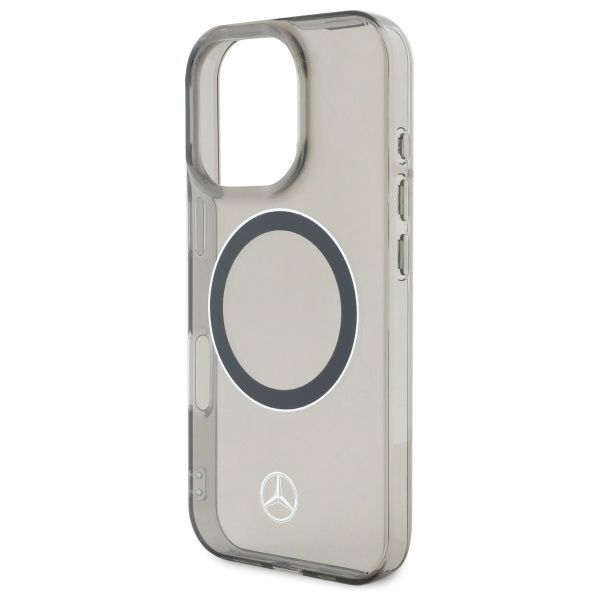 Cits mobilo telefonu aksesuārs Mercedes-Benz Mercedes Silver Ring MagSafe iPhone 16 Pro Case - Black