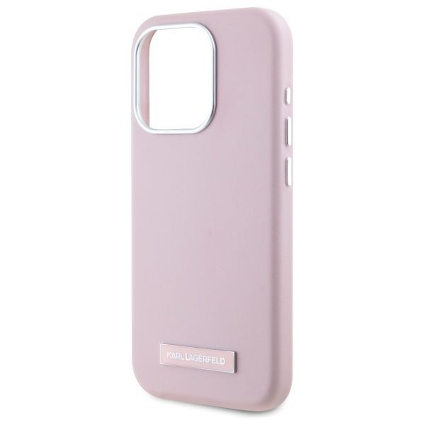 Kitas telefono priedas Karl Lagerfeld Karl Lagerfeld KLHMP15LPGMSRPP iPhone 15 Pro 6.1" pink hardcase FW Metal Plate MagSafe