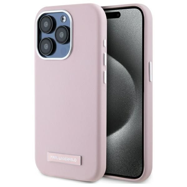 Muu telefoni lisavarustus Karl Lagerfeld Karl Lagerfeld KLHMP15XPGMSRPP iPhone 15 Pro Max 6.7" pink hardcase FW Metal Plate MagSafe