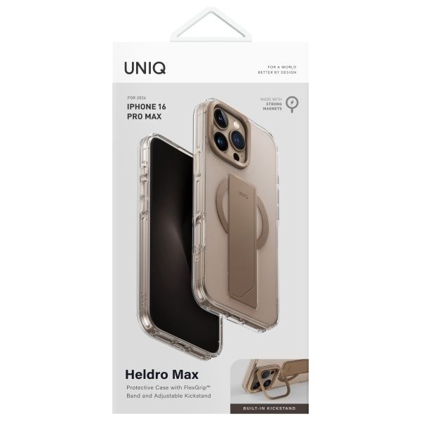 Other Phone Accessory UNIQ Uniq Heldro Max case iPhone 16 Pro Max 6.9" Magclick Charging gold/taupe gold