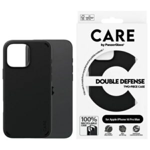 Kitas telefono priedas Panzer Glass  CARE by PanzerGlass Feature Double Defense Case iPhone 16 Pro 6.3" black/black 1336 