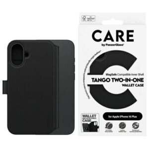 Kitas telefono priedas Panzer Glass  CARE by PanzerGlass Feature Tango 2in1 Wallet iPhone 16 Plus 6.7" MagSafe black/black 1331 