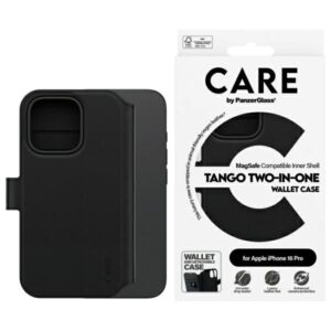 Kitas telefono priedas Panzer Glass  CARE by PanzerGlass Feature Tango 2in1 Wallet iPhone 16 Pro 6.3" MagSafe black/black 1330 