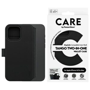 Kitas telefono priedas Panzer Glass  CARE by PanzerGlass Feature Tango 2in1 Wallet iPhone 16 Pro Max 6.9" MagSafe black/black 1332 