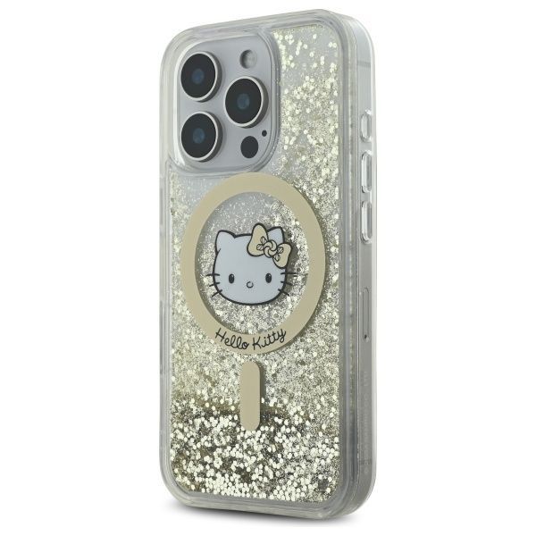 Other Phone Accessory Hello Kitty Hello Kitty HKHMP16LLGDIH iPhone 16 Pro 6.3" white gold hardcase Liquid Glitter Fever MagSafe