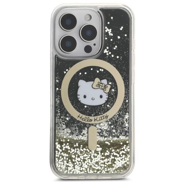 Other Phone Accessory Hello Kitty Hello Kitty HKHMP16LLGDIK iPhone 16 Pro 6.3" black gold/black gold hardcase Liquid Glitter Fever MagSafe