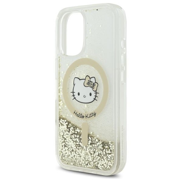 Other Phone Accessory Hello Kitty Hello Kitty HKHMP16SLGDIH iPhone 16 6.1" white gold hardcase Liquid Glitter Fever MagSafe