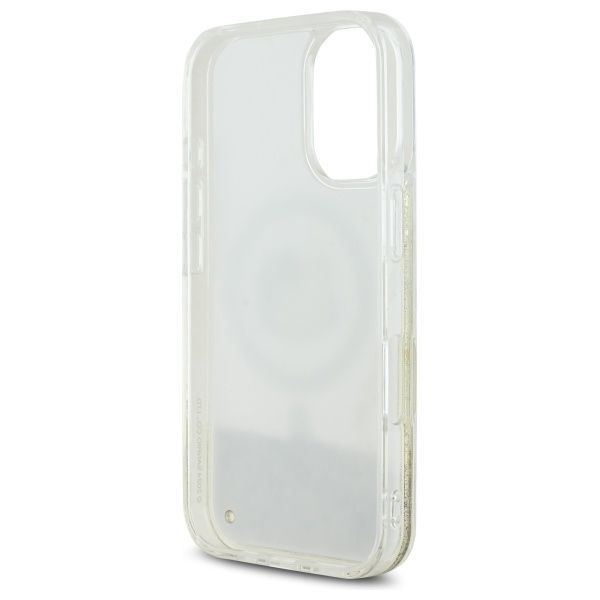 Other Phone Accessory Hello Kitty Hello Kitty HKHMP16SLGDIH iPhone 16 6.1" white gold hardcase Liquid Glitter Fever MagSafe