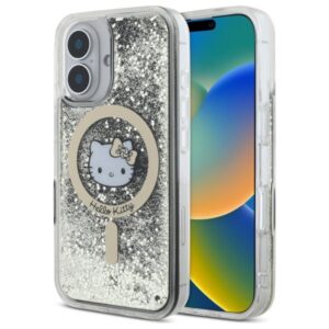 Muu telefoni lisavarustus Hello Kitty  Hello Kitty HKHMP16SLGDIK iPhone 16 6.1" black gold hardcase Liquid Glitter Fever MagSafe 