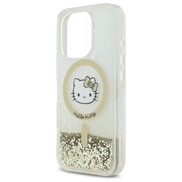 Muu telefoni lisavarustus Hello Kitty Hello Kitty HKHMP16XLGDIH iPhone 16 Pro Max 6.9" white gold hardcase Liquid Glitter Fever MagSafe