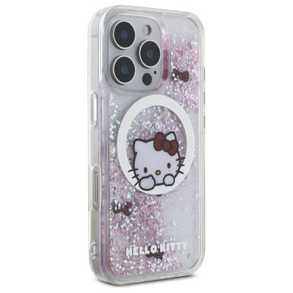 Other Phone Accessory Hello Kitty Hello Kitty HKHMP16XLSWKH iPhone 16 Pro Max 6.9" white/white hardcase Liquid Glitter Sweet Kitty Bows MagSafe