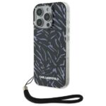 Cits mobilo telefonu aksesuārs Karl Lagerfeld  Karl Lagerfeld Zebra With Cord iPhone 16 Pro Case - Purple 