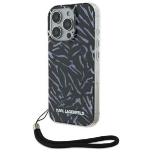 Kitas telefono priedas Karl Lagerfeld  Karl Lagerfeld KLHCP16LHZBPKCCU iPhone 16 Pro 6.3" purple Zebra With Cord 