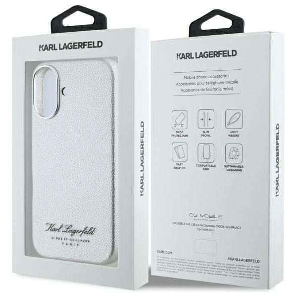 Muu telefoni lisavarustus Karl Lagerfeld Karl Lagerfeld KLHCP16SPGWCMKHG iPhone 16 6.1" hardcase gray/grey hotel RSG