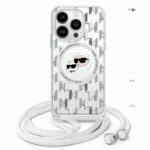 Muu telefoni lisavarustus Karl Lagerfeld  Karl Lagerfeld KLHMP16LHCKCKLCT iPhone 16 Pro 6.3" transparent hardcase IML Crossbody Monogram Karl & Choupette Head MagSafe 