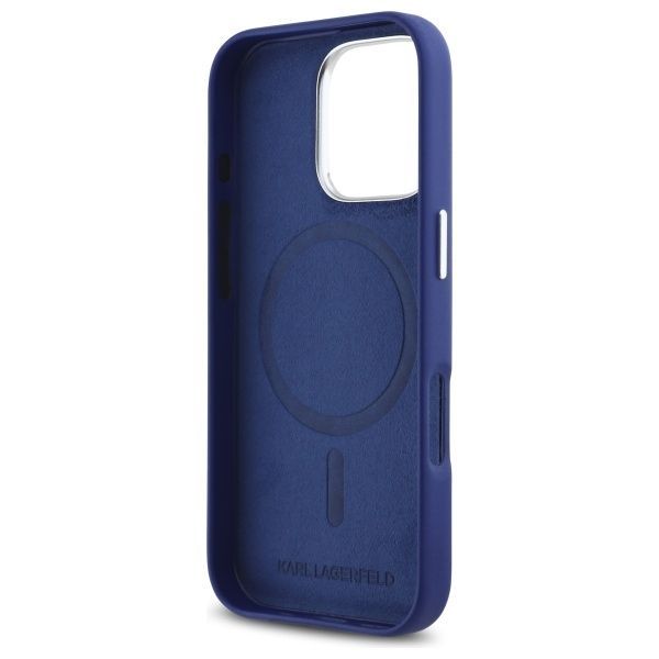 Other Phone Accessory Karl Lagerfeld Karl Lagerfeld KLHMP16LPGMSRPB iPhone 16 Pro 6.3" blue/blue hardcase FW Metal Plate MagSafe
