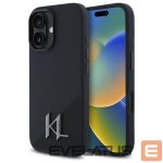 Other Phone Accessory Karl Lagerfeld  Karl Lagerfeld KLHMP16SSCMKMPCK iPhone 16 6.1" black/black hardcase Silicone Shadow Metal Initial MagSafe 